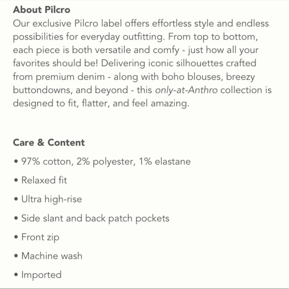 Anthropologie NWT Pilcro The Wanderer Relaxed Jeans Size 25. - Picture 6 of 7